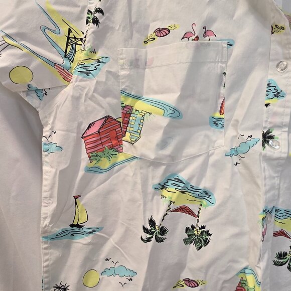 NWT Fresh Produce Button-up Shirt Beahkeen Oxford Camp Size Medium - Picture 4 of 7